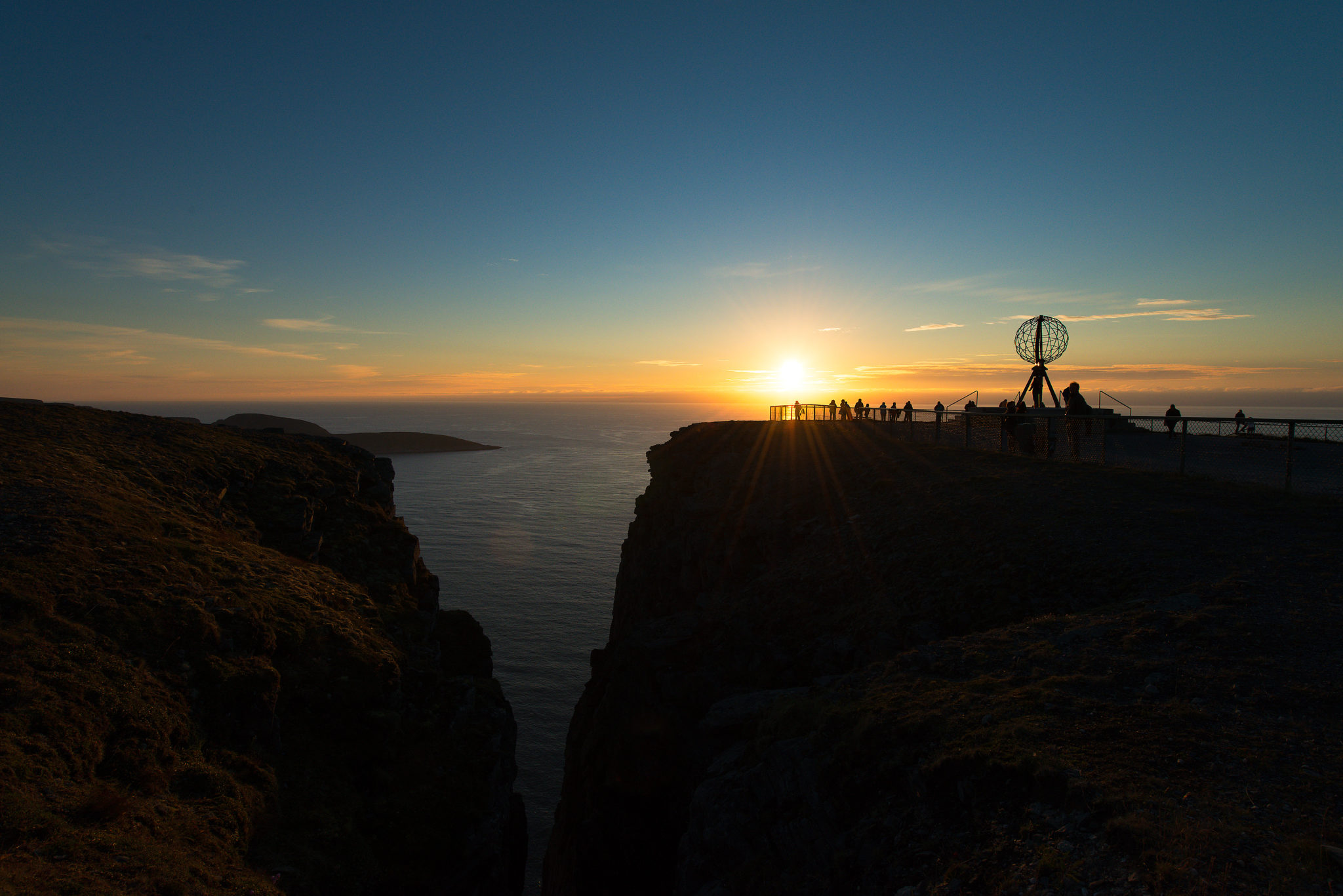 The North Cape in Midnight Sun, with Cape Knivskjelodden on the left © Bjarne Riesto