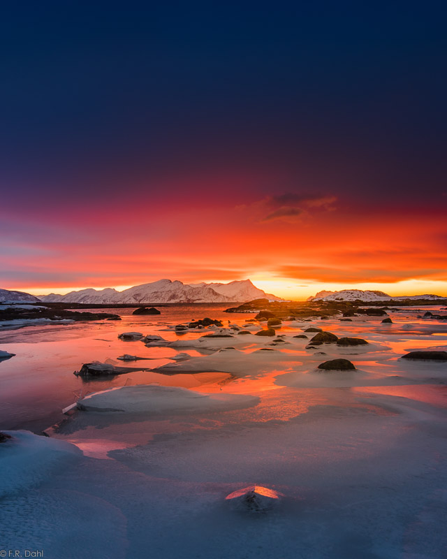 Sånn ser det ut i Bodøsjøen på en fin vinterdag (c) Frank Dahl