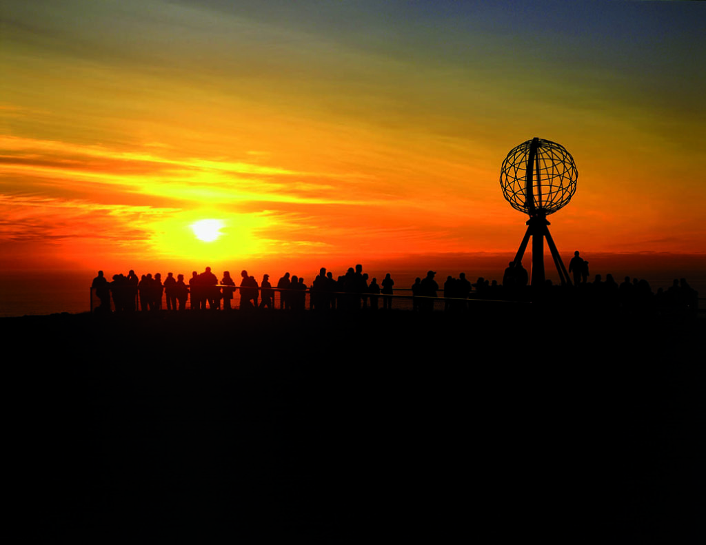 Midnight Sun and the North Cape globe © Lars Helge Jensen