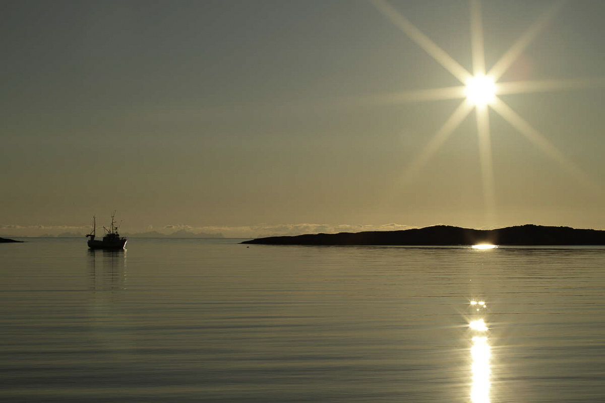 Not yet Midnight Sun, but late in the evening. All looking very promising © Benn Henriksen