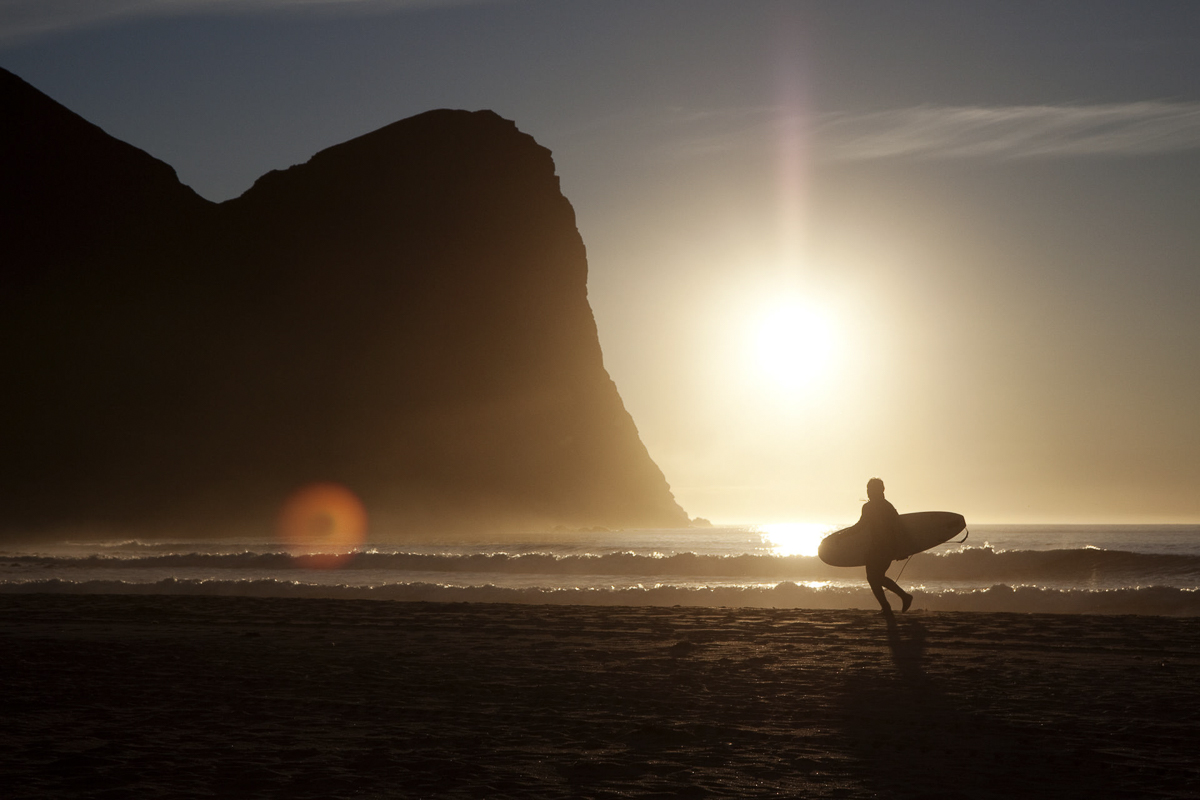 The surf at Unstad is friendlier and more suited for beginners in summer © Kristin Folsland Olsen