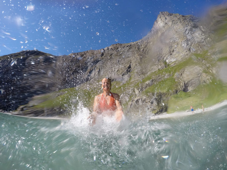 Kanskje du skal ta et bad etter endt fjelltur til Måhornet? © Kristin Folsland Olsen