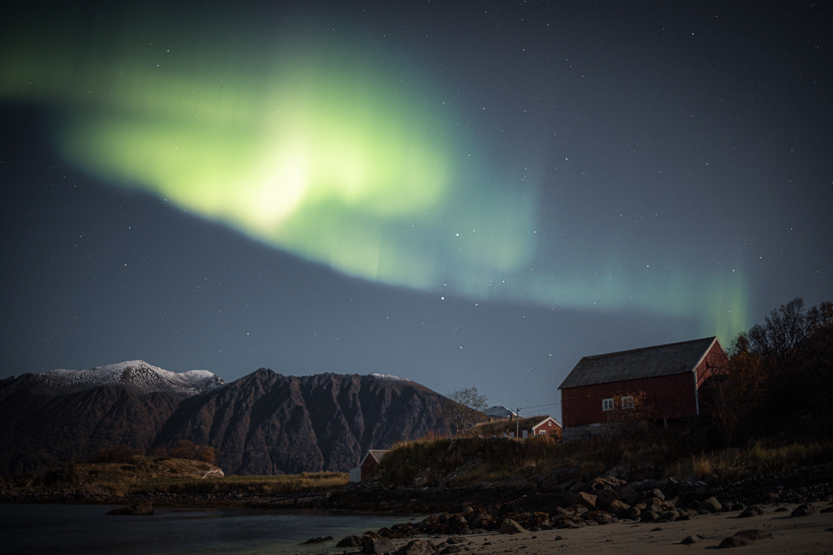 Northern Lights at Elgsnes outside Harstad © André Askeland