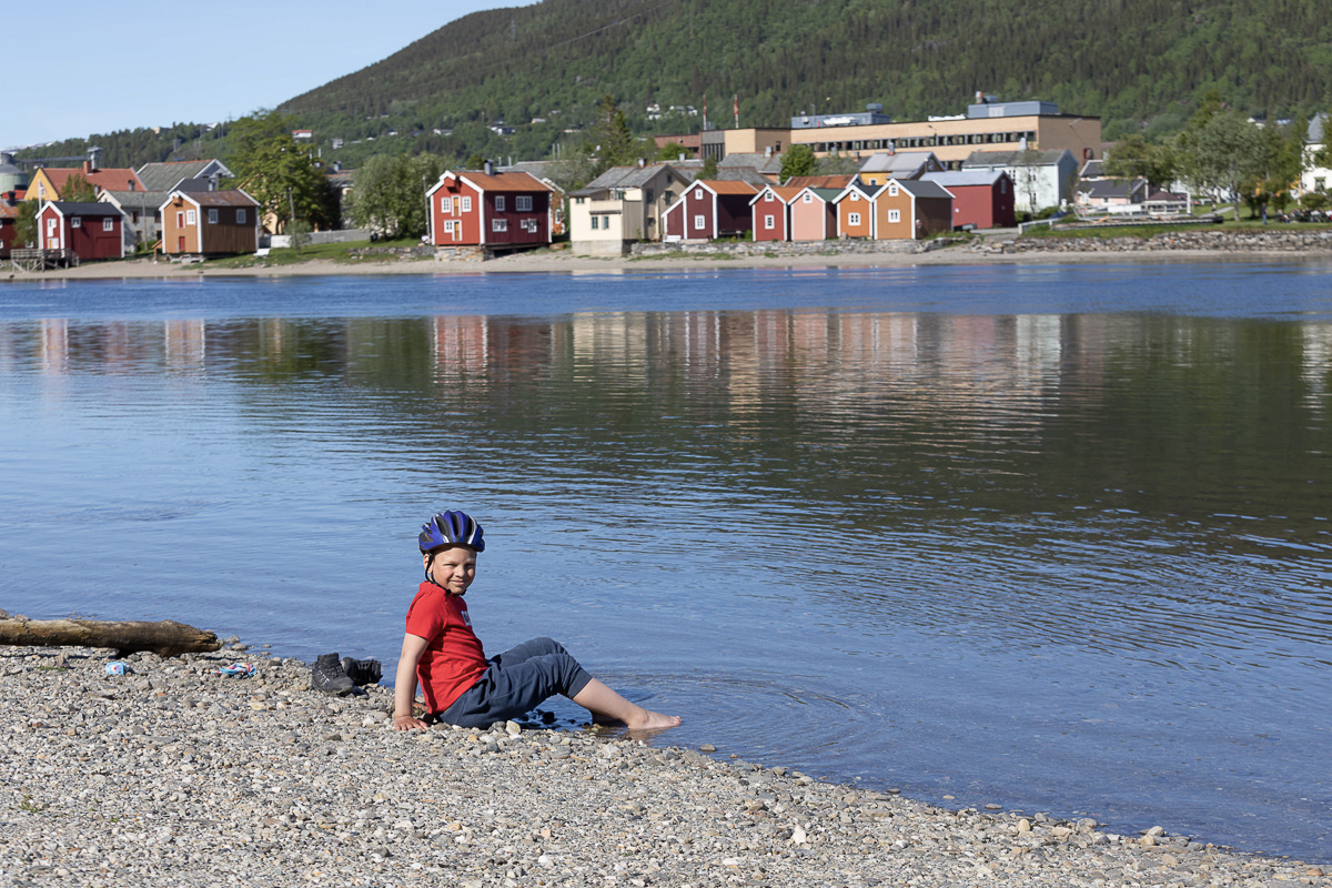 Sentrum av Mosjøen er et trivelig og trygt område å ta med åtteåringer © Kathrine Sørgård