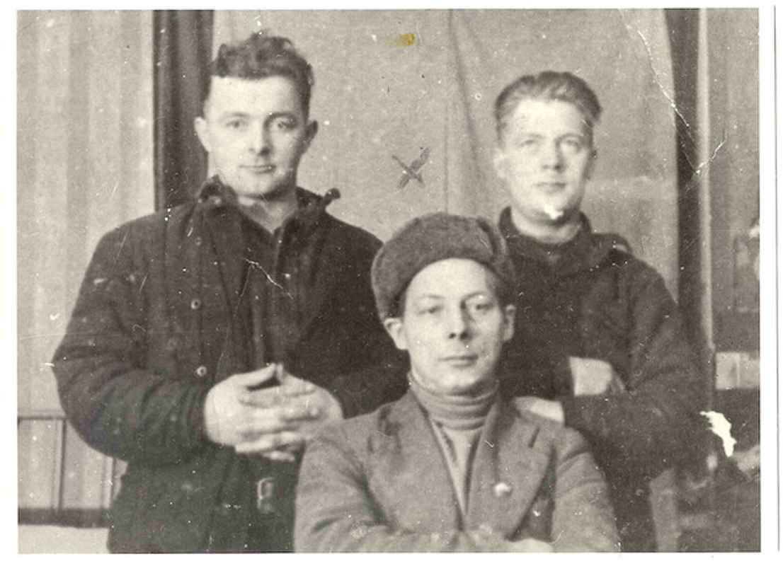 Ingolf Eriksen, Oskar Karila and Rangvald Figenschau, three partisans from the Langbunes group, one of the partisan groups.
