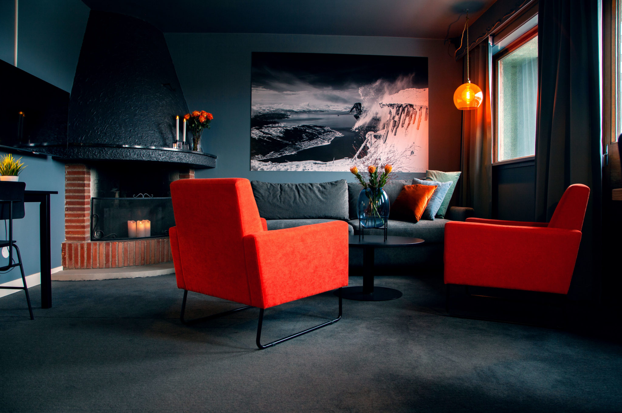 Suite med peis. Foto: Narvik Hotel Wivel
