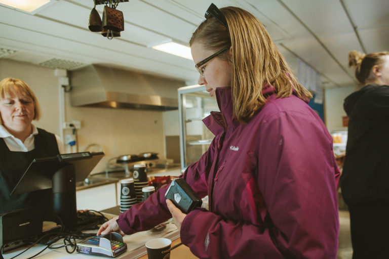 Of course there is coffee. The ferry is a nice break from driving © Frida Xiang/Visit Lyngenfjord