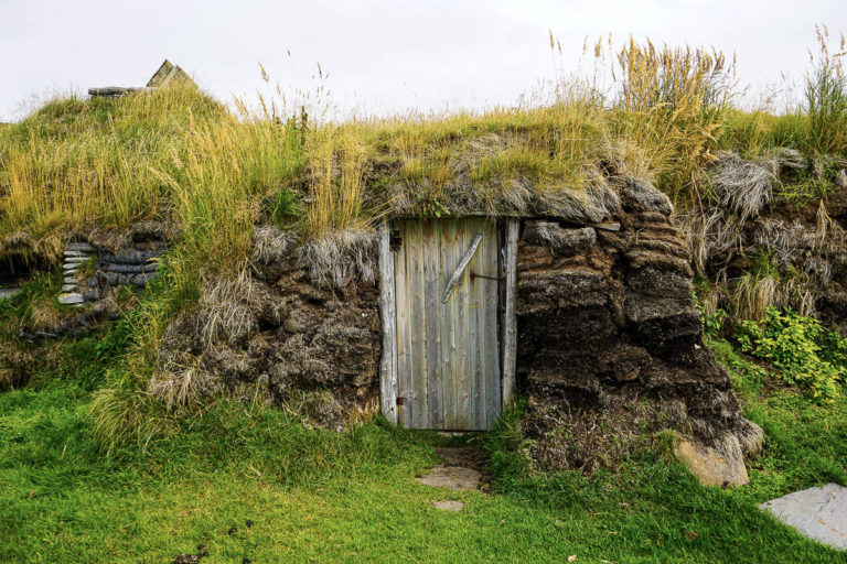 Turf houses have been used for thousands of years on this location © Katelin Pell