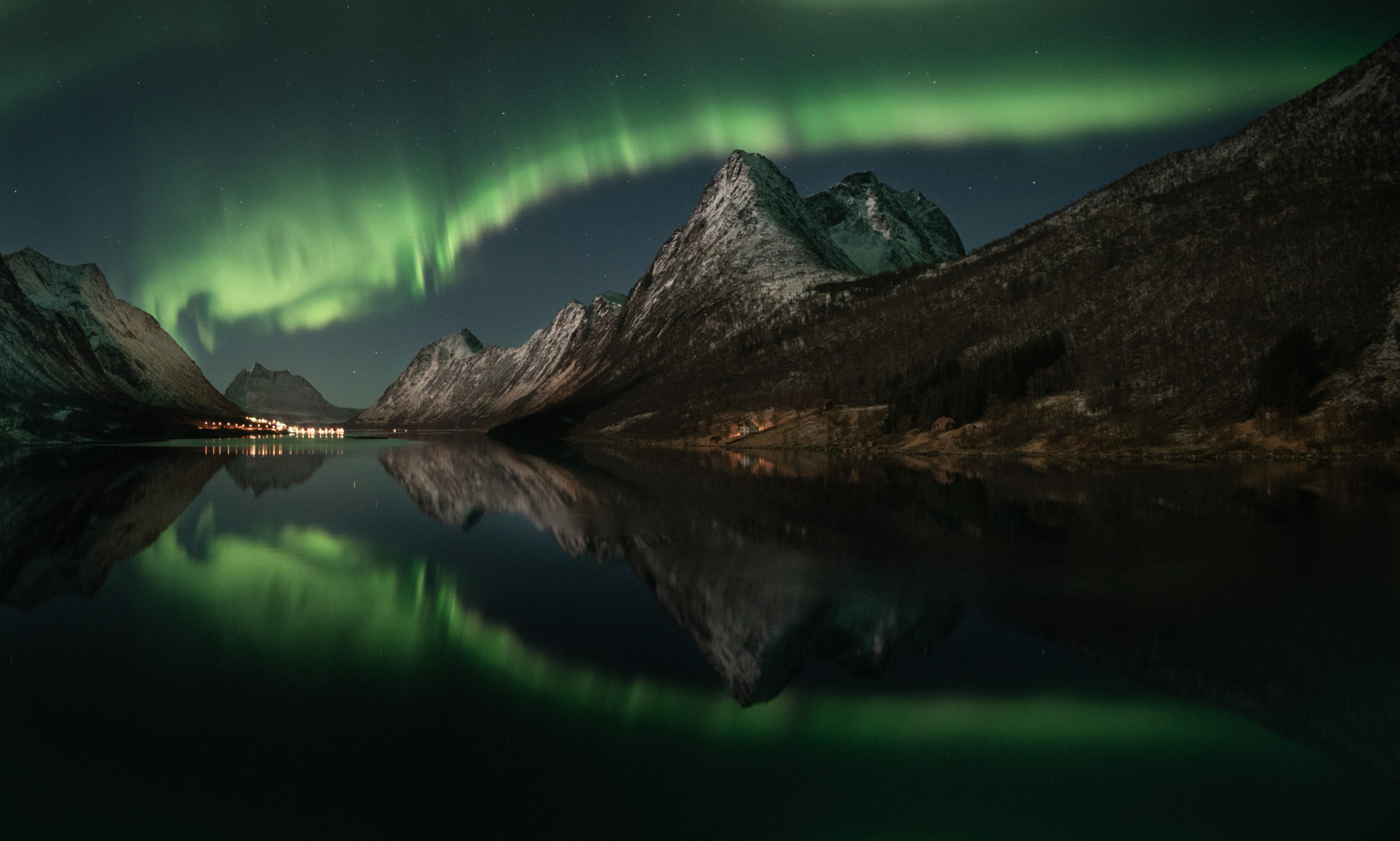Fjord and Northern Lights © Virgil Reglioni