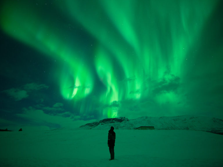 Being along with the Northern Lights © Virgil Reglioni