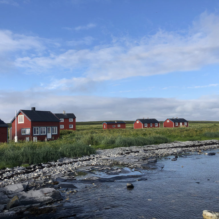The houses are from around 1950, in the simple style of the reconstruction era © Tamsøya