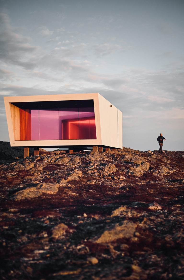 The Domen viewpoint in Midnight Sun, designed by Biotope in Vardø © Tormod Amundsen/Biotope