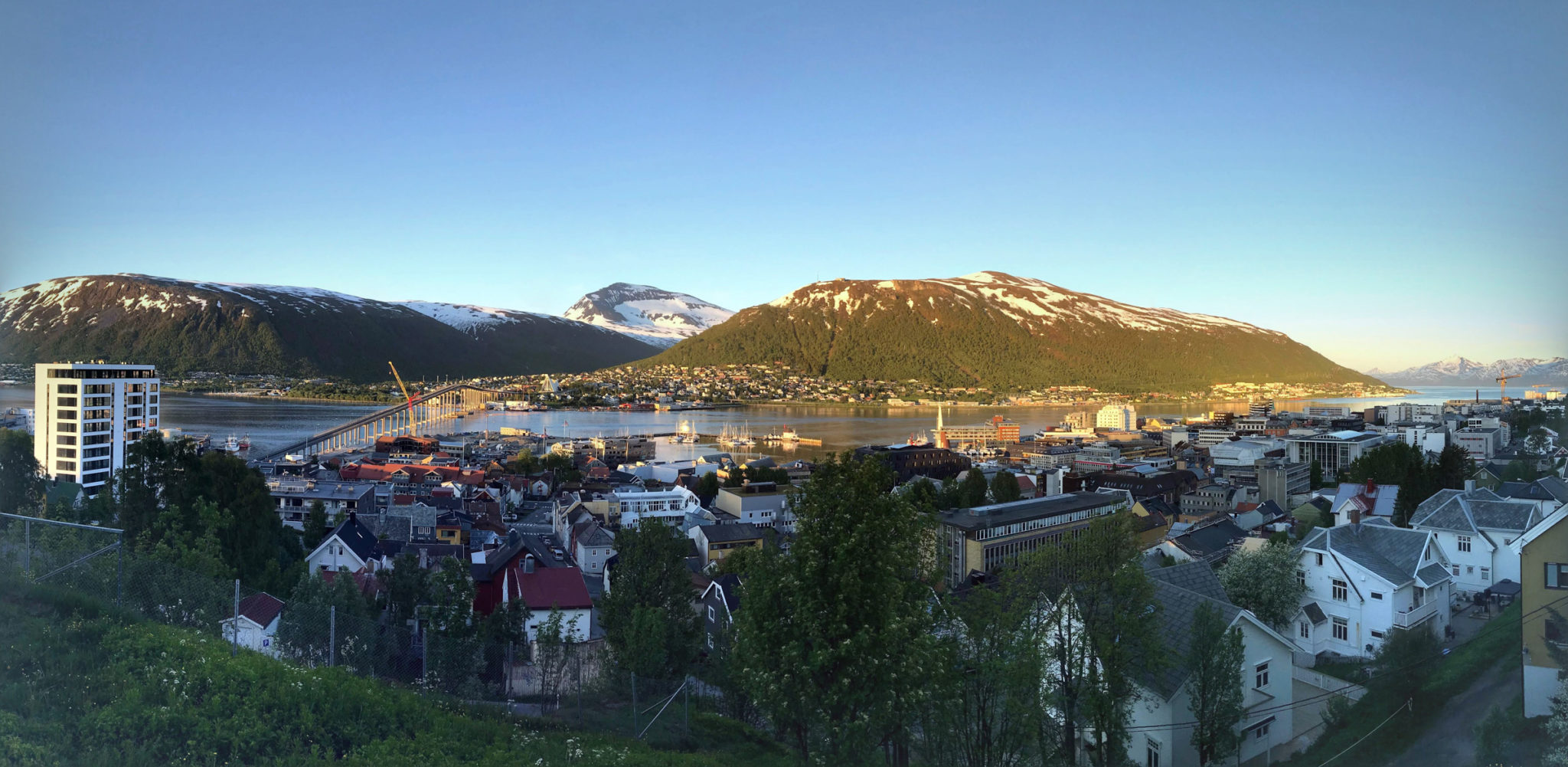 Panoramautsikt fra Tromsø Maritime Skole ut over gamle Tromsø © Knut Hansvold