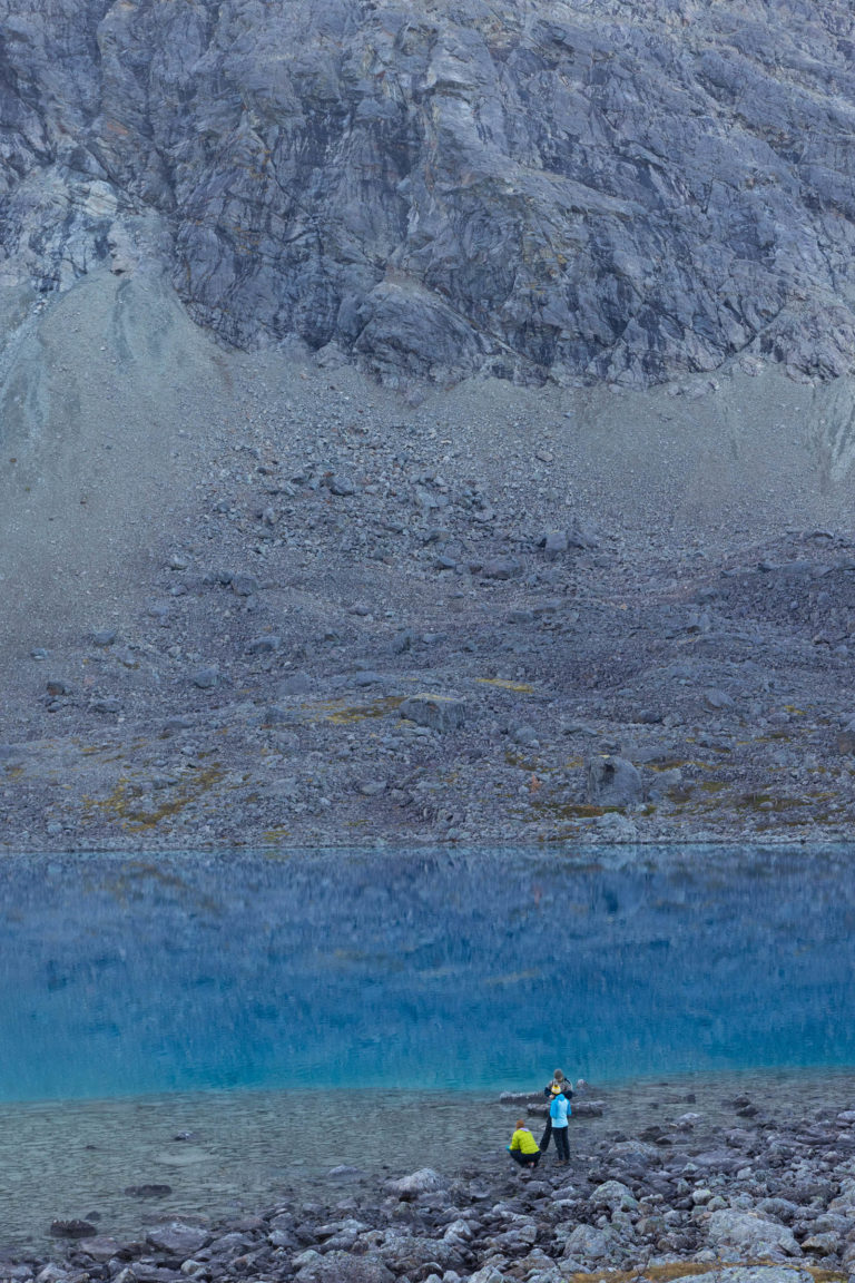 A rocky world surrounds Lake Blåisvatnet - The Blue Lake © Magnus Askeland