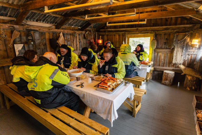 After the trip out to fish King Crab, the crab dinner taste even better. © Sigurd Salberg Pedersen