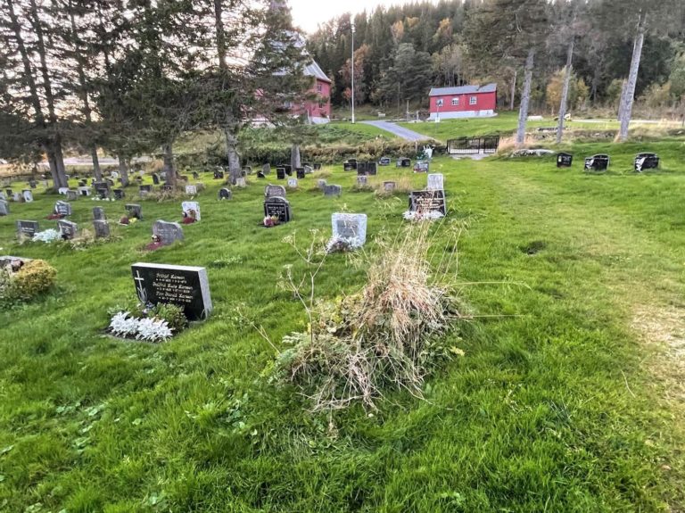 Hadsel kirke og kirkegården. Foto: Kari Ann Olsen Lind / Pilegrim i Nord