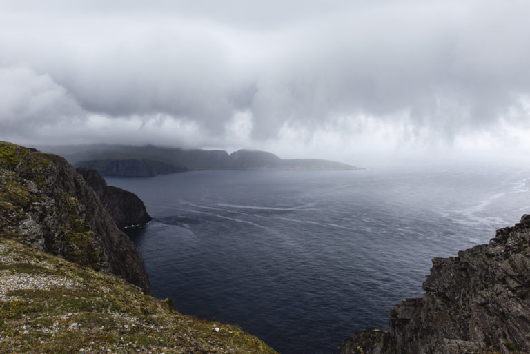View from the North Cape to Cape Knivskjelodden as the ​​fog is rolling in © Marie Nystad