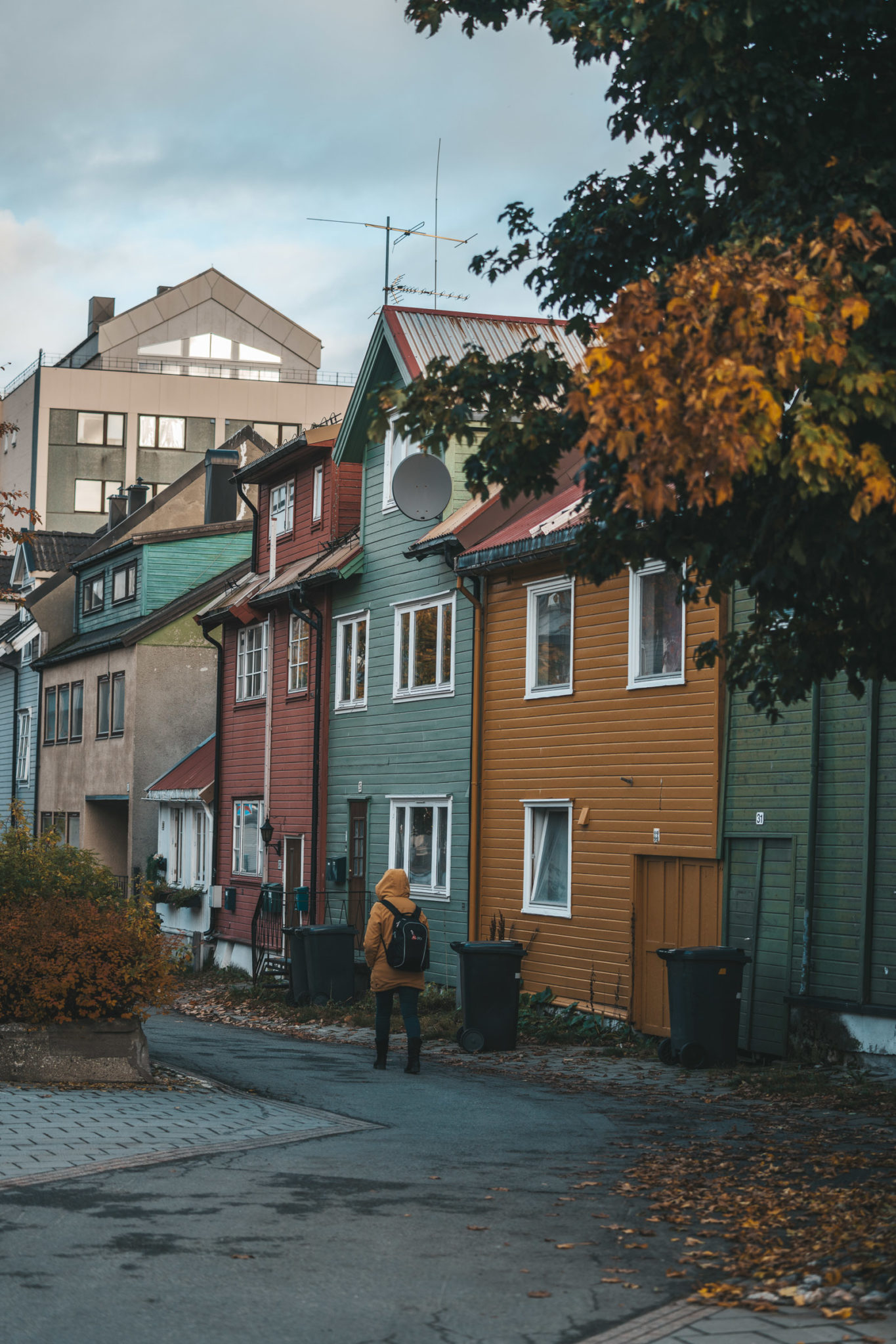 Heading through the Prestenggata lane, a colourful corner of Tromsø's downtown © Jensenmedia