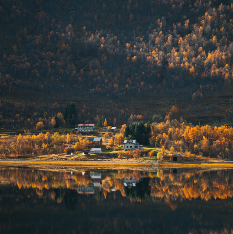 Quiet day of autumn at the fjord © Jensenmedia