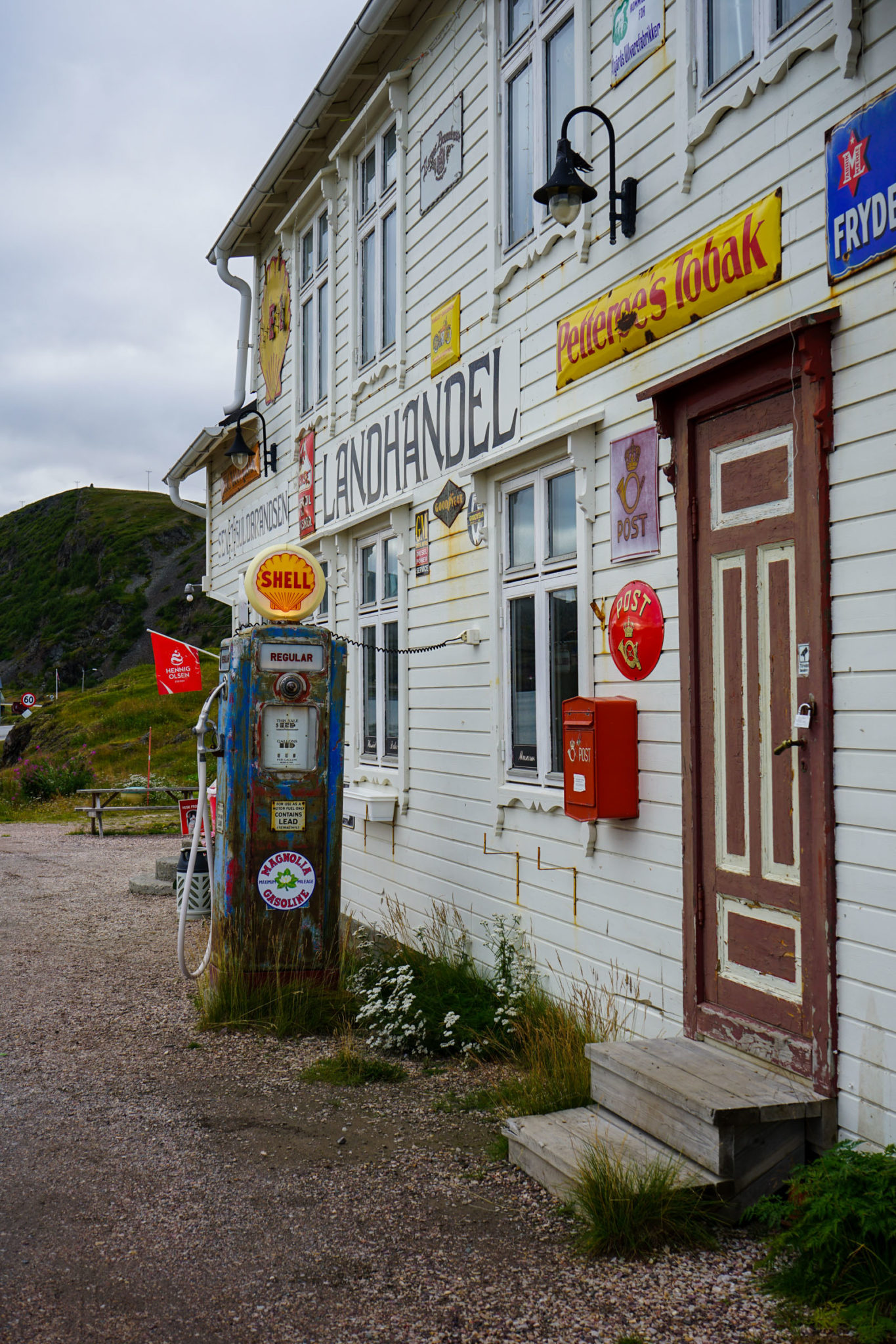 The local shop in Kongsfjord is no more. But it still adds a splash of colour © Katelin Pell
