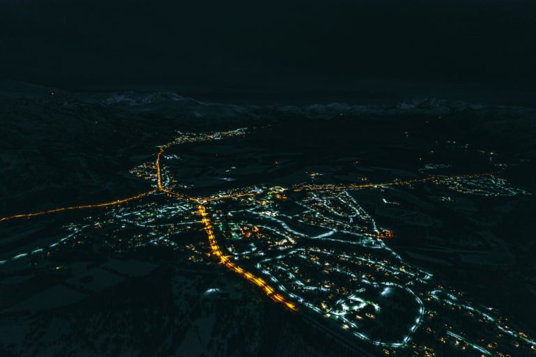 The town of Storslett seen from the air © Petr Pavlíček / Visit Lyngenfjord