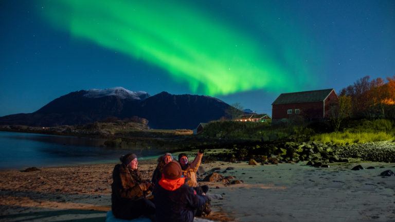 Northern Lights at Elgsnes, the northen tip of the big island of Hinnøya © Jan Schmitt / Arctic Concepts