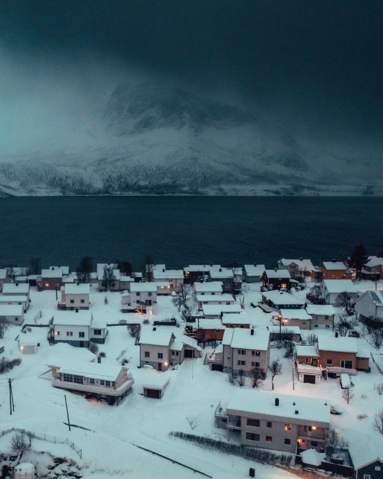 Husøya - the island of houses - is densely populated amid mountains, coasts and the open sea © Steffen Fossbakk