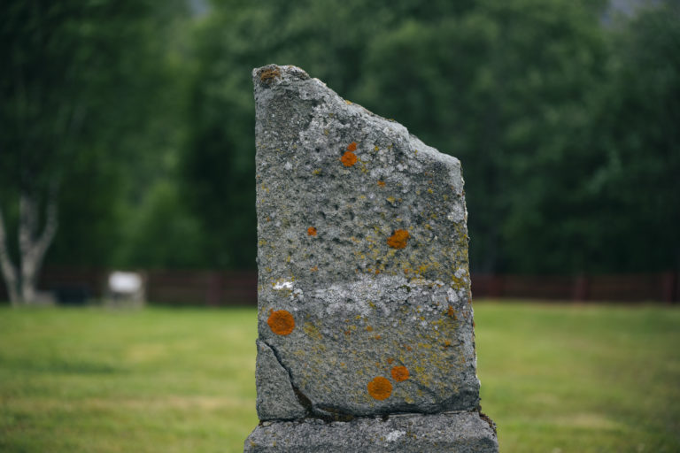 Mosegrodd gravstein. © Marie Nystad Helgesen