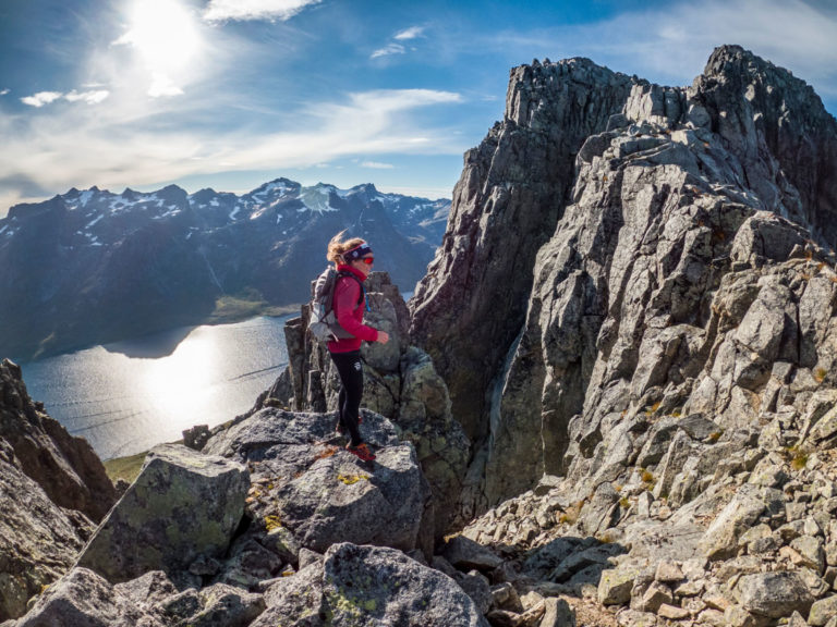 Steep, rocky and exposed. Ersfjordtraversen - The Ersfjord Traverse - isn't for everyone © Kristin Harila