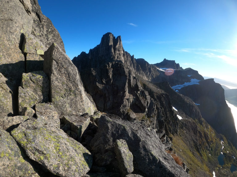 The Ersfjord Traverse - Ersfjordtraversen - a chain of pointed peaks along the Ersfjord © Kristin Harila