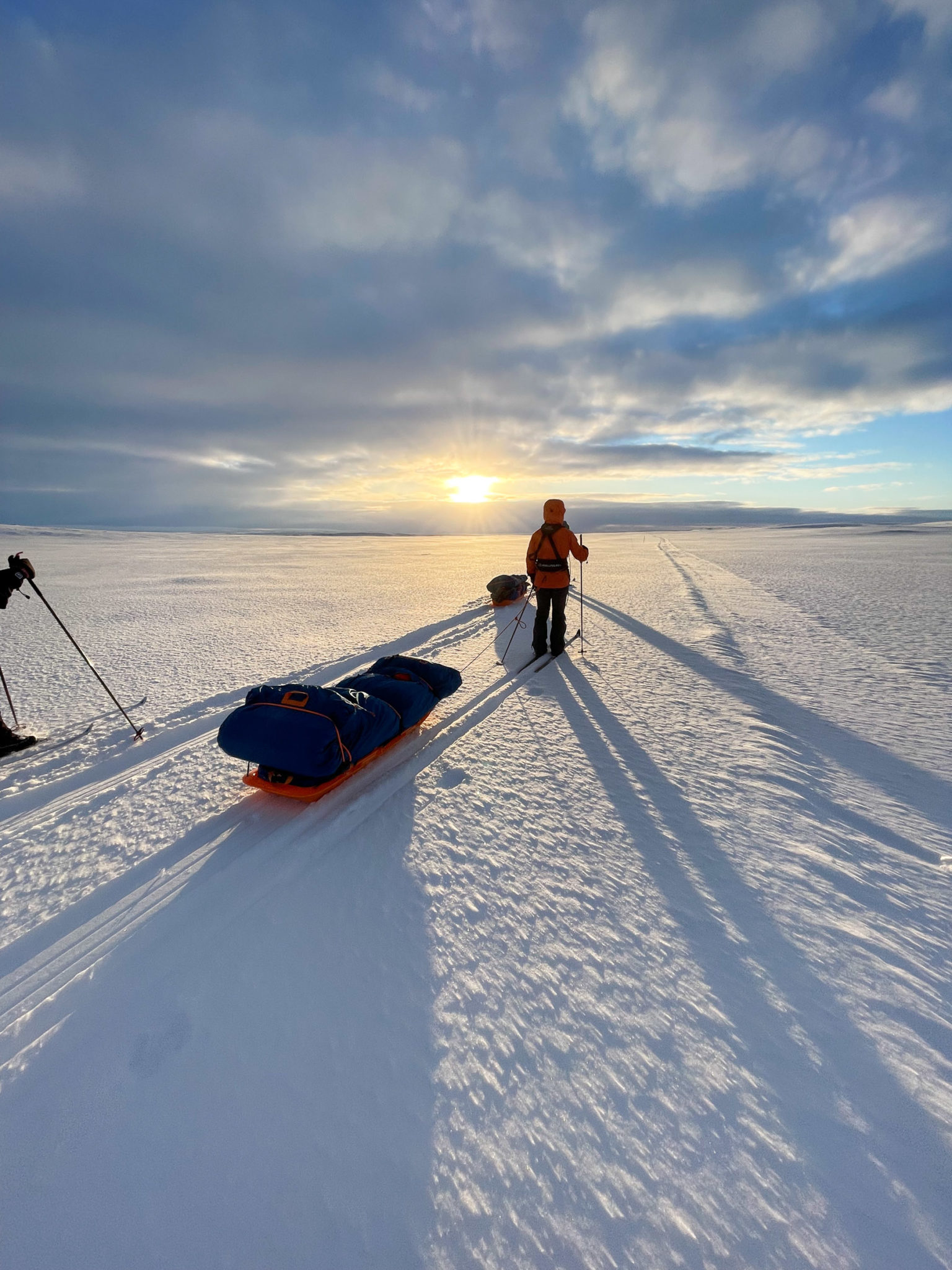 Low winter sun on the Finnmarksvidda mountain plateau © Kristin Harila