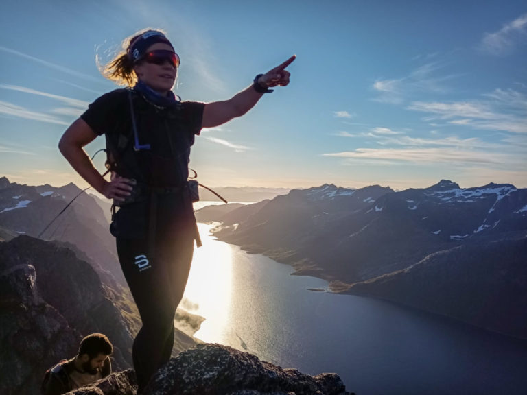 On her way along the Ersfjord Traverse © Kristin Harila