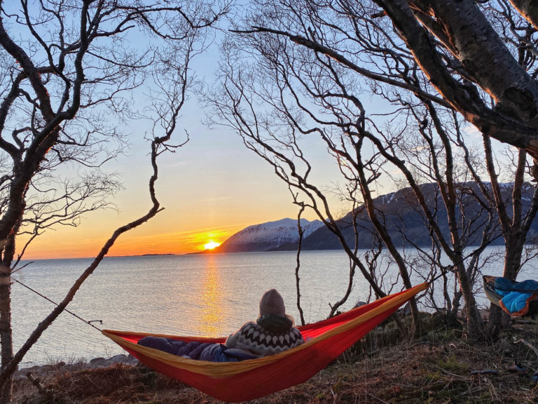Spring view towards the sunset seen from Bremnes in Kvæfjord © Hanne Thin Markussen