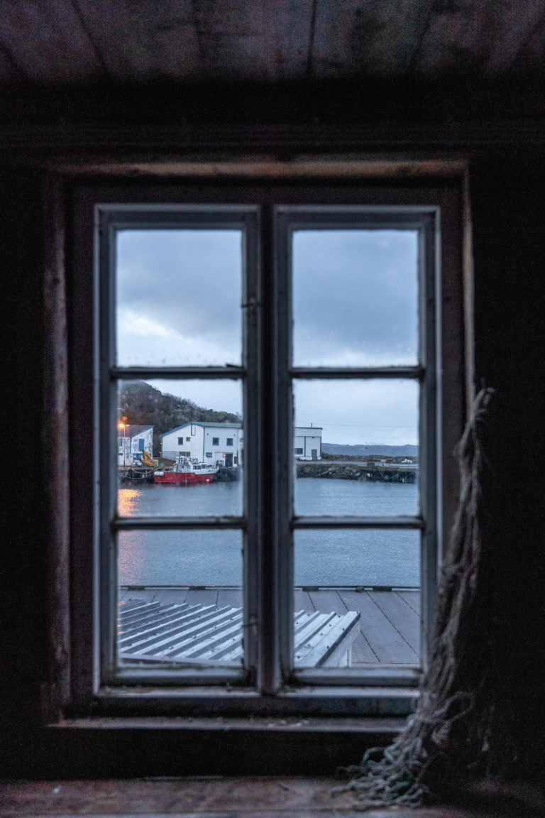 Glance towards the sheltered port at Skrolsvik from the Kveitmuseet - The Halibut Museum © Dag Arild Larsen / MIdt-Troms museum
