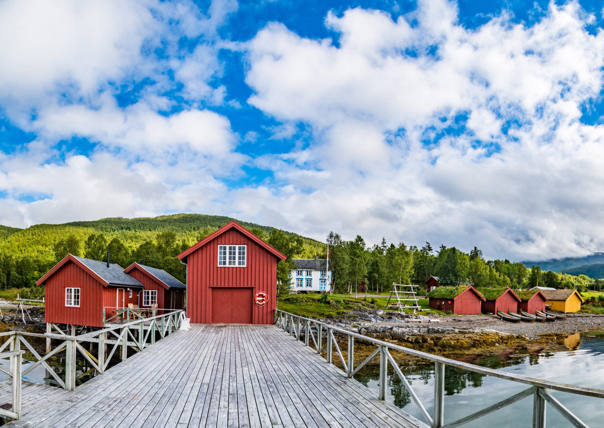 Boats, boathouses and sea houses at Lenvik museum © Dag Arild Larsen/Midt-Troms Museum