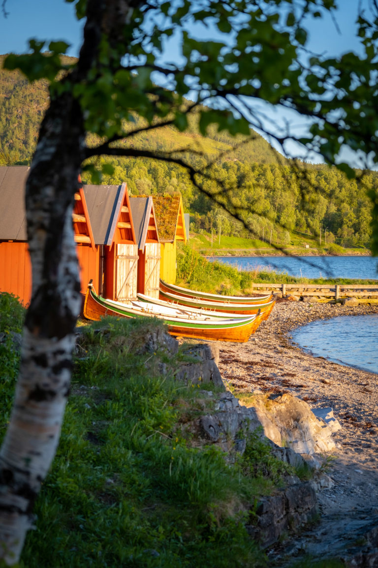 Boathouses and nordland boats at Lenvik museum © Dag Arild Larsen/Midt-Troms Museum