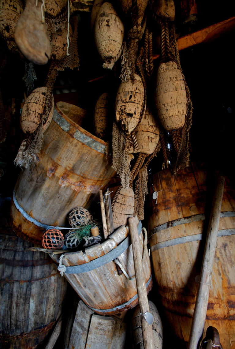 Fishing gear at the boat house of Gamslett gård © Ola Solvang / Nord-Troms Museum