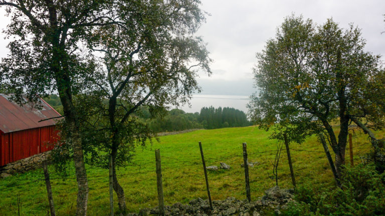 Summer barn, meadow and fjord Culture path Skallan - Rå, Kvæfjord © Knut Hansvold / NordNorsk Reiseliv