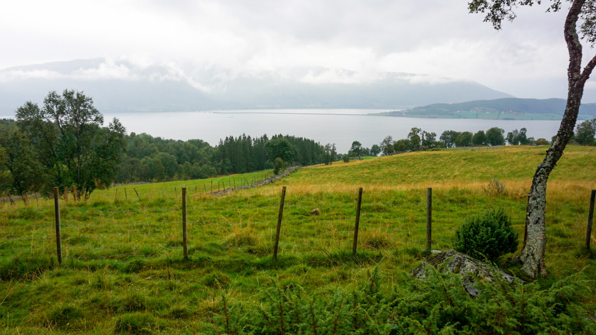 View towards the southeastern tip of Kvæøya Island and the causeway connecting it to Hinnøya island viewed from the Culture path Skallan - Rå, Kvæfjord © Knut Hansvold / NordNorsk Reiseliv