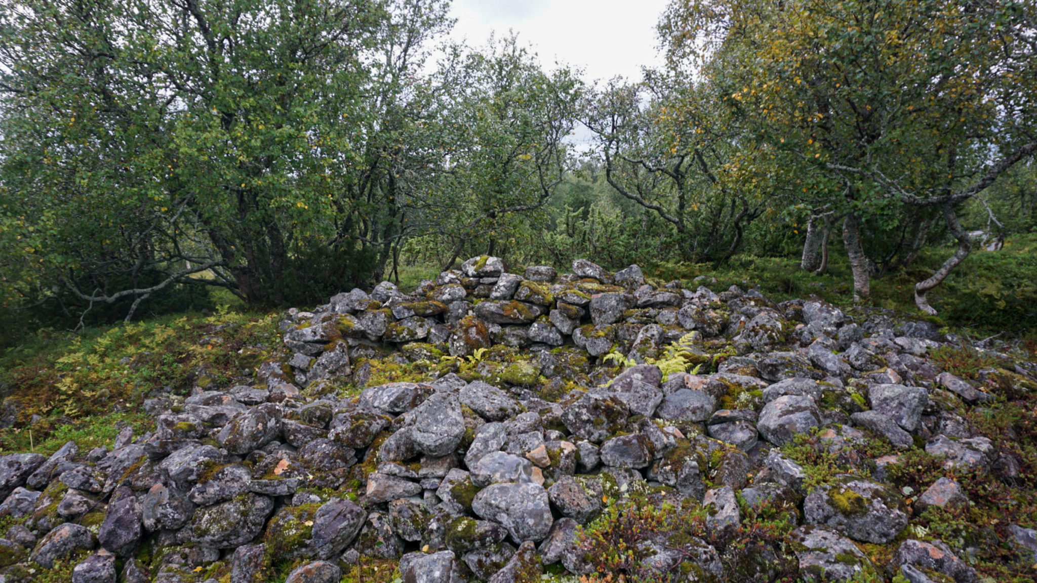 Grave mound from the Iron Age at the Culture path Skallan - Rå, Kvæfjord © Knut Hansvold / NordNorsk Reiseliv