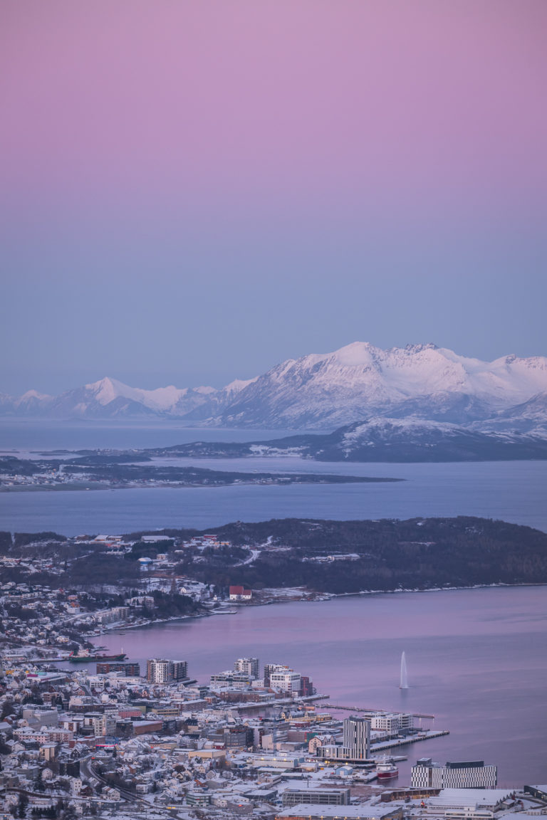 Winter's gaze from Harstad towards the Trondenes Peninsula and on to Senja Island © Arne Widding