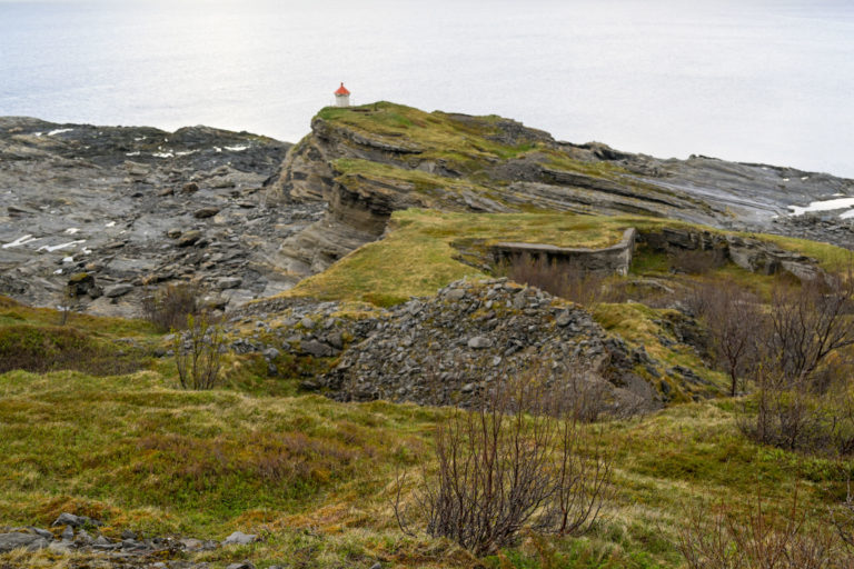 The entire point at Engnes is filled with crumbling concrete © Knut Hansvold