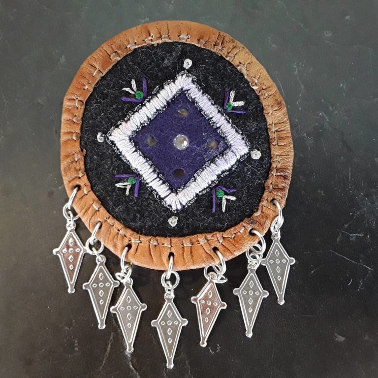 Brooch for the gákti – the Sami costume – from Kronebutikken: a reinterpretation of the traditional brooch. © Kronebutikken