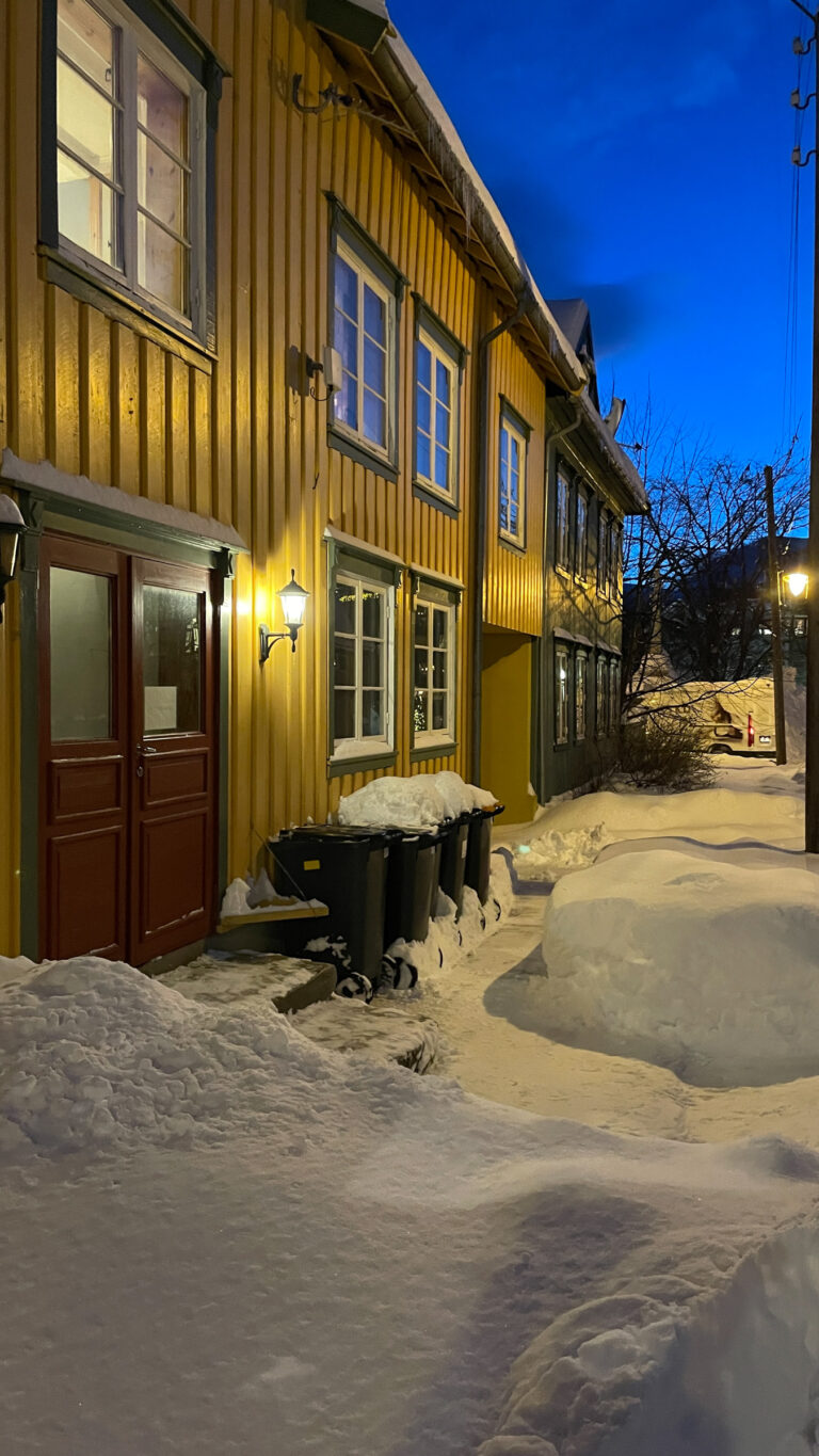 Snow shovelling is necessary for the locals around Christmas. If you have good winter shoes, you just wade through the snow © Knut Hansvold