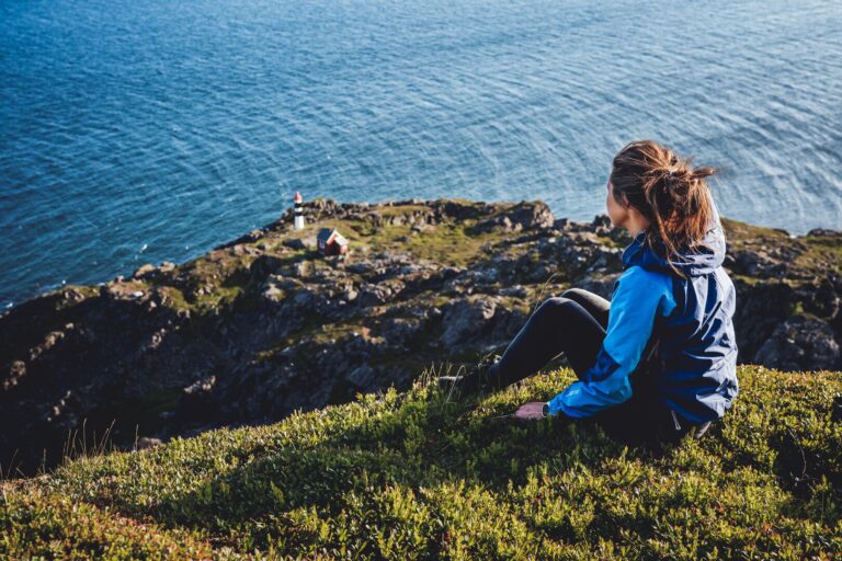 The little lighthouse at Lyngstuva seen from the hill above © Petr Pavlíček