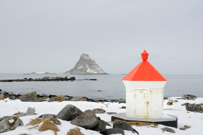 Bleiksøya Island on Andøya’s National Tourist Route, with an uninterrupted horizon all around. © Steinar Skaar / Statens vegvesen