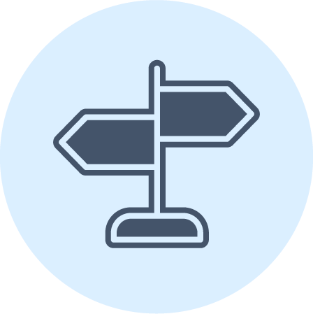 Icon for Arctic Wise, Sign going in two directions.