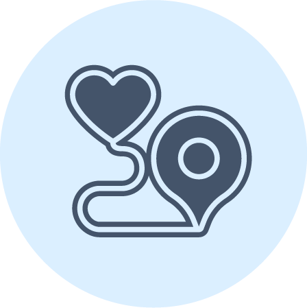 Icon for Arctic Choice, navigation to a heart.