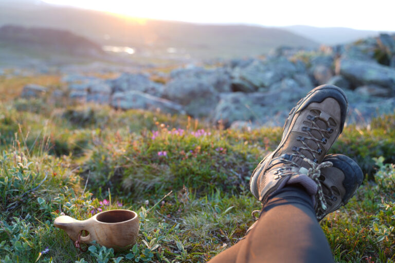 Kuksa (wooden cup) and tired feet